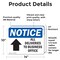 Signmission All Deliveries To Business Office Sign With Symbol, 14 in W x Rectangle, Vinyl Decal OS-2PACK-NS-D-1014-L-10093 - alternate 5